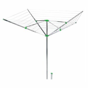 Séchoir Parapluie Aluminium Rotatif 4 Branches 50 m Avec Crémaillère hapygood