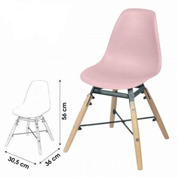 Chaise enfant rose pour chambre et bureau