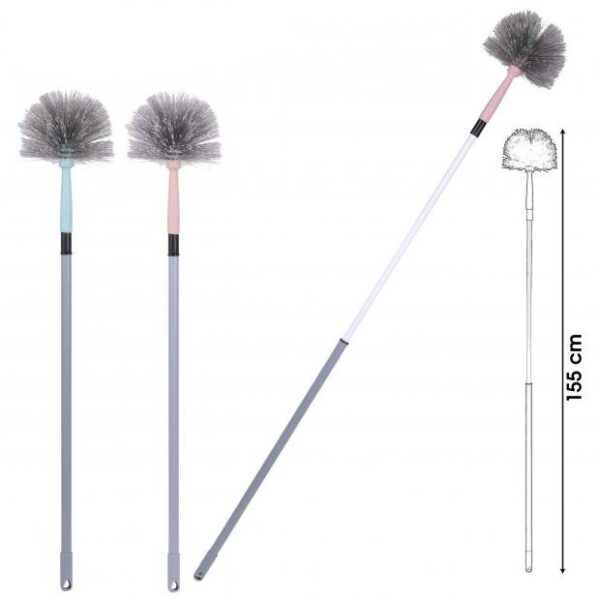 Balai Brosse de Nettoyage Vinyle Tête de Loup Extensible jusqu'à 1.55 m