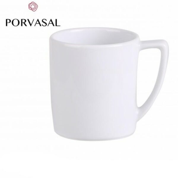Tasse à Café Expresso Bistro Mug Cappuccino en Porcelaine Blanc 25 cl avec Anse sans Soucoupe