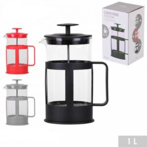 Cafetière à Piston Verre et Polypropylène Contenance 1000 ml - 12 x H.22 cm environ