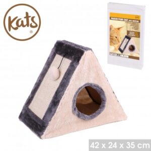 Achat vente en ligne Maison pour Chat Avec Griffoir Animaux de Compagnie Petit Chien Design Pyramide