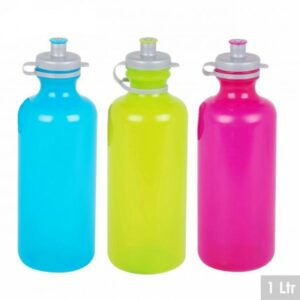 Lot de 3 Bidons en Plastique Gourde Enfant Adulte Assorties 1 litre Salle de Sport Vélo Camping Pique Nique Plein Air hapygood pas cher