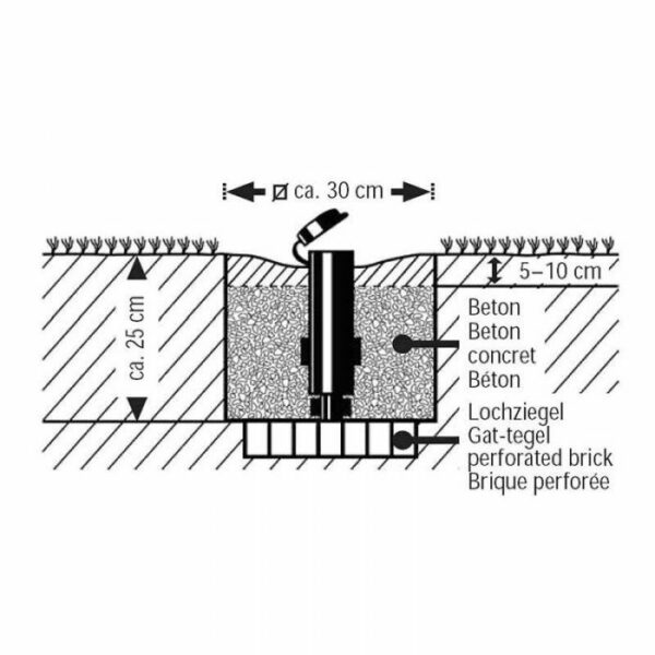 Douille Générique Ancrage Séchoir Parapluie Sol Béton à petiot prix hapygood