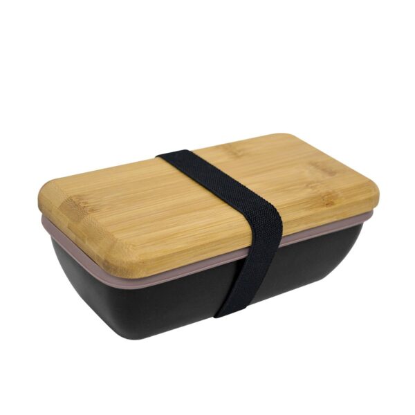 Lunch Box en Paille de Blé Noir Couvercle Bambou Couverts inclus Boite à Sandwich Repas Déjeuner écologique hapygood