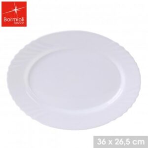 Plat de Service Ovale 36 cm Crustacés (lot de 2 ) Assiette blanche à Poissons hapygood pas cher