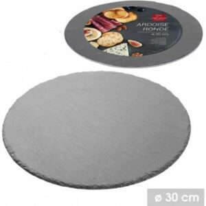 Assiette ardoise forme ronde diamètre 30 cm hapygood pas cher