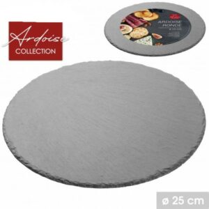 Lot de 2 assiettes rondes diamètre 25 cm avec pieds antidérapantes