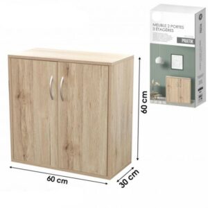 Armoire de Bureau 3 Etagères Meuble de Rangement Avec 2 Portes meuble à petit prix hapygood