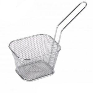 Mini Panier de Présentation Alimentaire en Acier Inox ( Lot de 4 ) – 18 x 8,5 x 12,5 cm