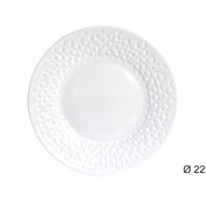 6 Assiettes à Désert Plate NORDIC Blanche 22 cm