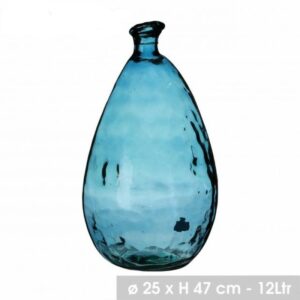 Vase Décoratif 12 Litres en Verre Recyclé Saphir Ø 25 x H.47 cm