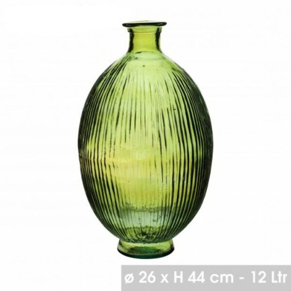 Vase MISHA Emeraude 12 Litres en Verre Recyclé Ø 26 x H.44 cm