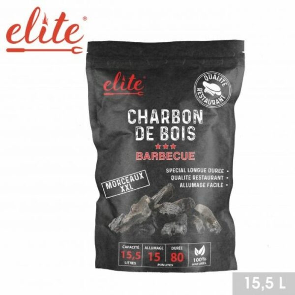 Charbon de Bois Naturel Longue Durée Qualité Restauration Spécial Barbecue 15,5 Litres