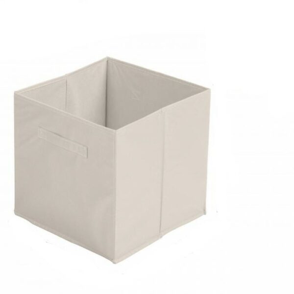 Cube Intissé Marron Claire ( Lot de 4 ) Boite, Casier de Rangement Pliable 31 x 31 cm