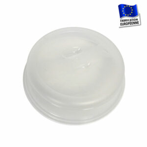 Cloche Micro-Ondes Polypropylène Couvercle Transparent de Service Repas Assiette en Plastique Dia.26,5 x 7 cm