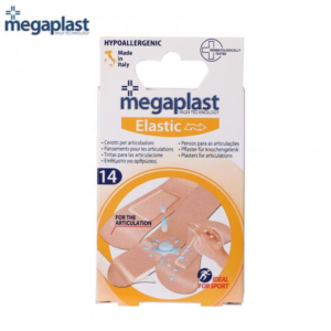 Pansements MEGAPLAST Elastique Mains et Doigts 14 Pcs Universels Prédécoupés Résistant à L’eau et à La Saleté Des pansements parfaitement adaptés aux petites blessures des mains