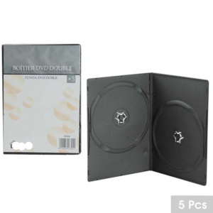 Boitier DVD Double en Plastique Set de 5 Boitiers Souple