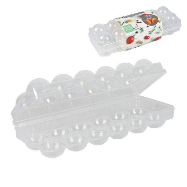 Boite à 12 Oeufs Frigo Plastique Transparent stockage alimentaire