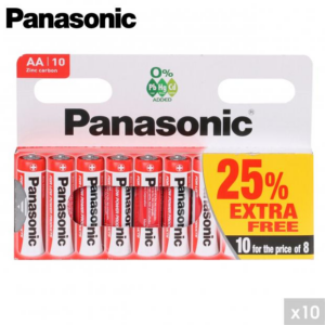 Piles Saline PANASONIC R06 Lot de 10 pcs